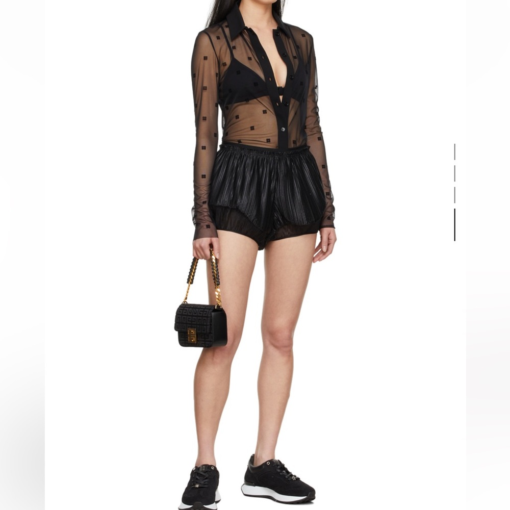 Givenchy pleated satin shorts size 38